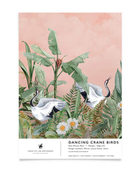Creative Lab Amsterdam wallpaper sample of the Dancing Cranes design