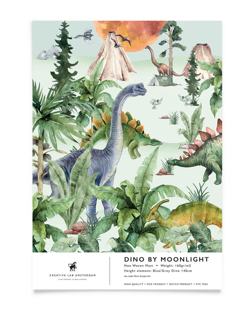 Creative Lab Amsterdam behang Dino by Moonlight Wallpaper sample