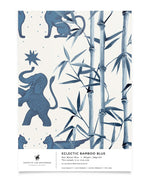 Creative Lab Amsterdam behang Eclectic Bamboo Blue wallpaper sample