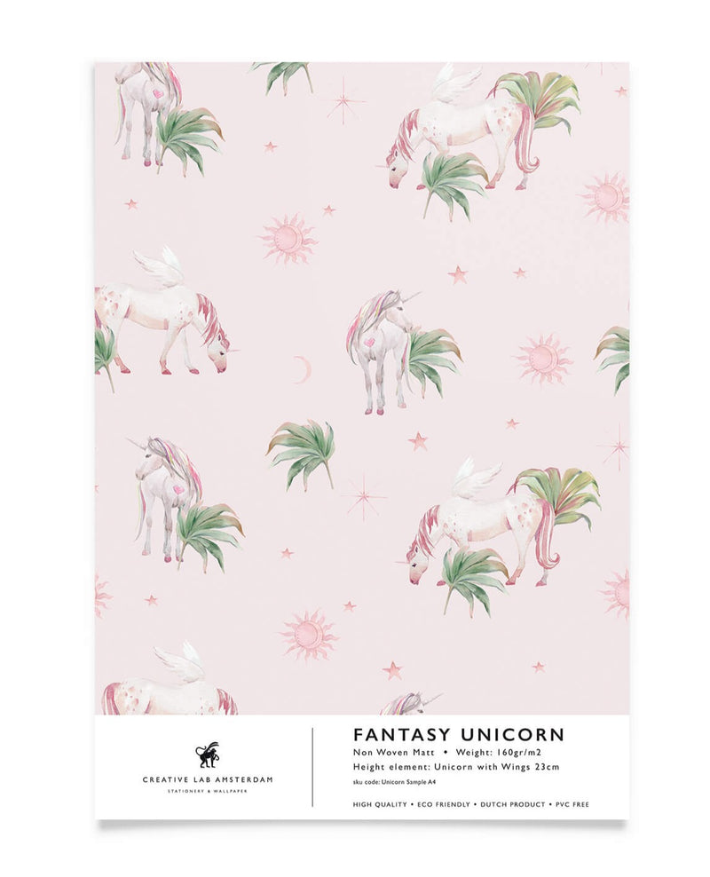 Creative Lab Amsterdam behang Fantasy Unicorn wallpaper sample