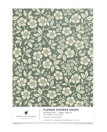 Creative Lab Amsterdam behang Flower Shower Green wallpaper sample 