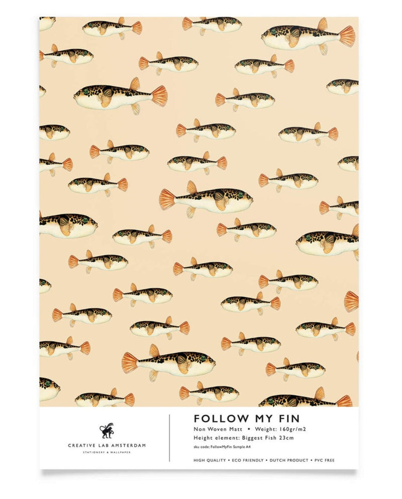 Creative Lab Amsterdam behang Follow my Fin wallpaper sample