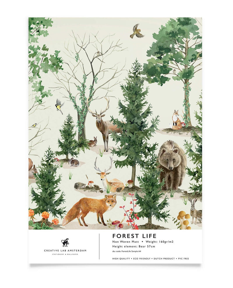 Creative Lab Amsterdam wallpaper Forest Life behang sample