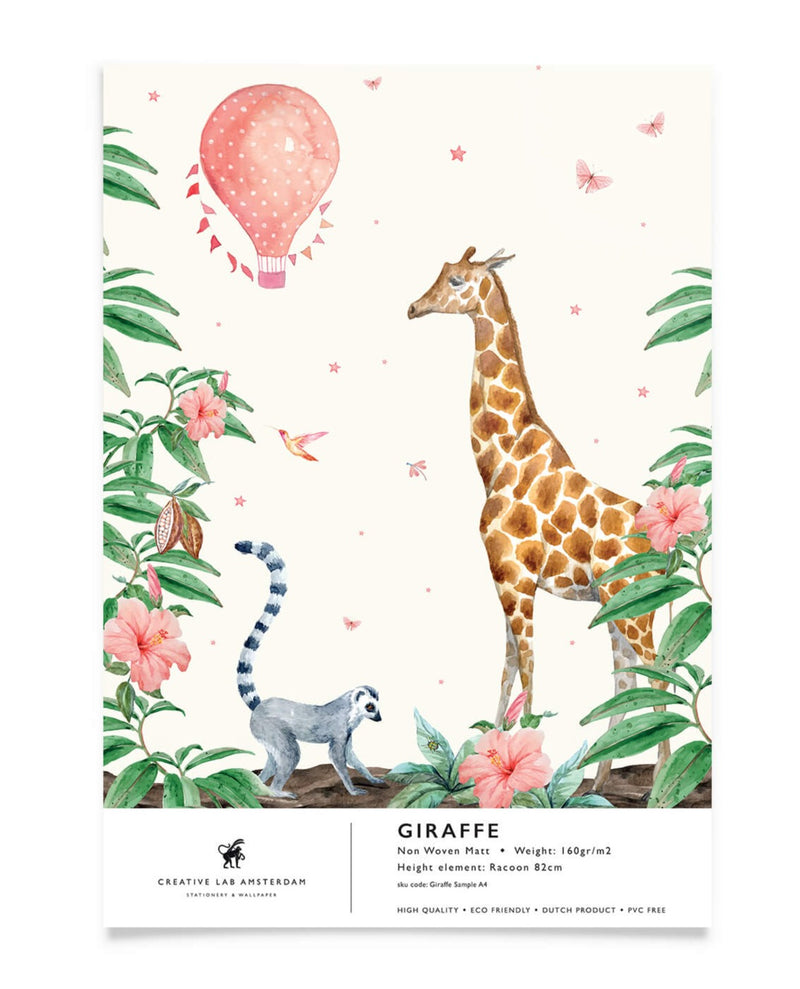 Creative Lab Amsterdam behang Giraffe Wallpaper sample
