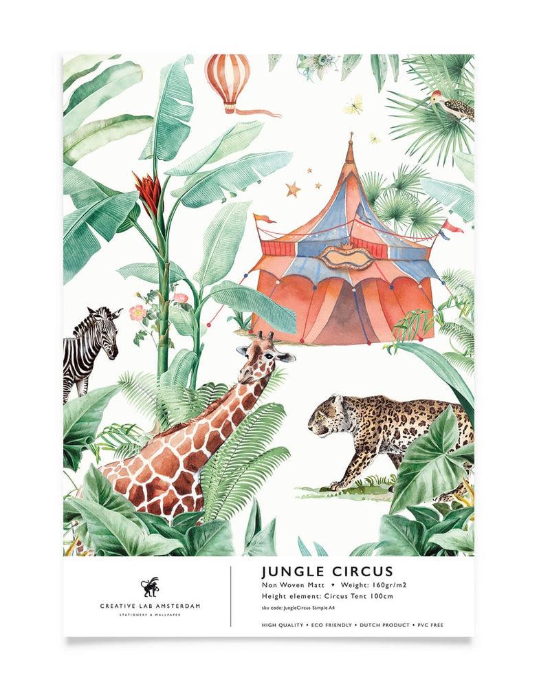 Creative Lab Amsterdam behang Jungle Circus Wallpaper sample