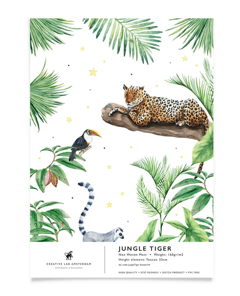 Creative Lab Amsterdam behang Jungle Tiger Wallpaper sample