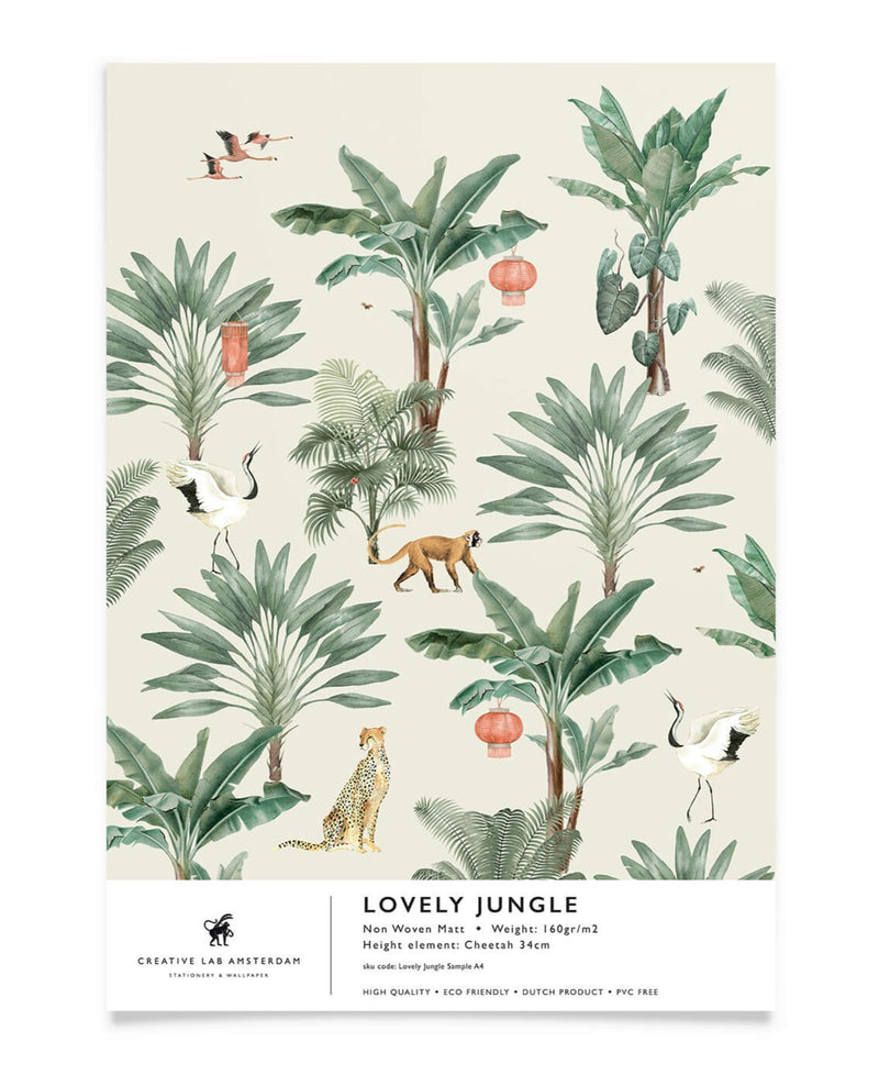 Creative Lab Amsterdam behang Lovely Jungle wallpaper sample