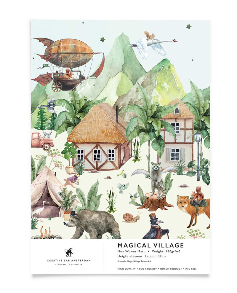 Creative Lab Amsterdam behang Magical village Wallpaper sample