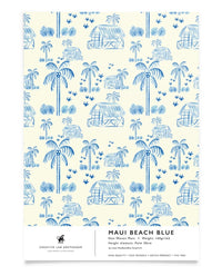 Creative Lab Amsterdam behang Maui Beach Blue Wallpaper Sample