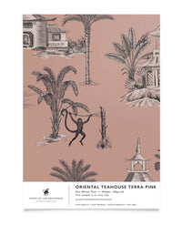 Creative Lab Amsterdam behang Oriental Teahouse Terra Pink wallpaper sample