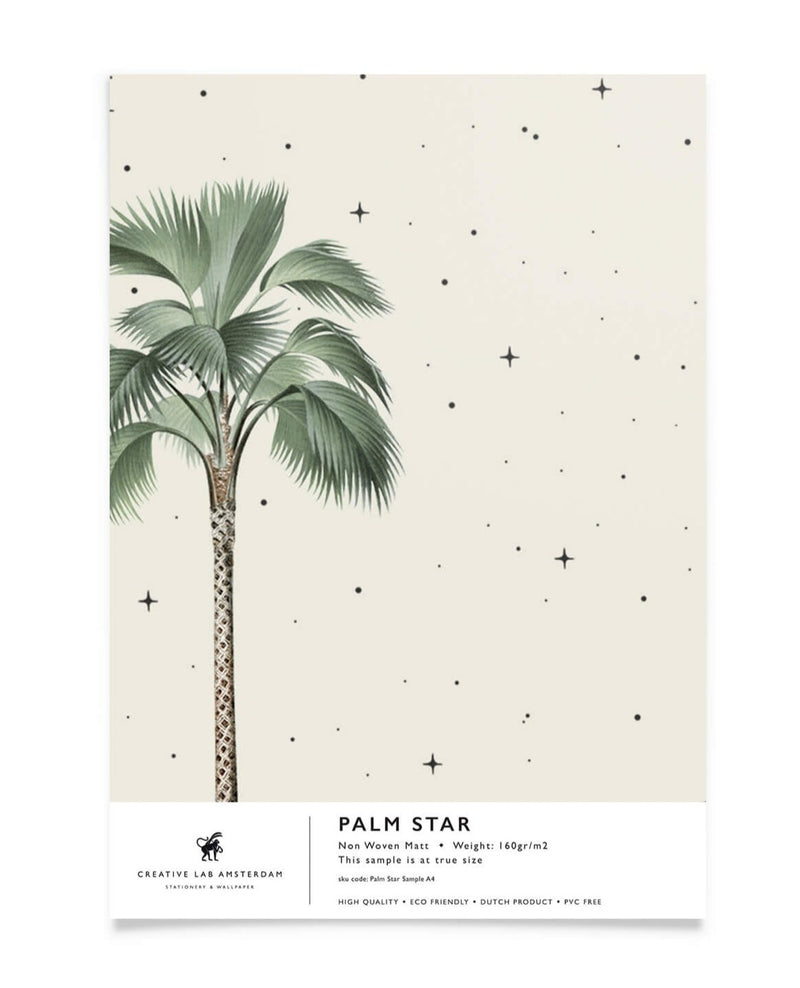 Creative Lab Amsterdam behang Palm Star wallpaper sample