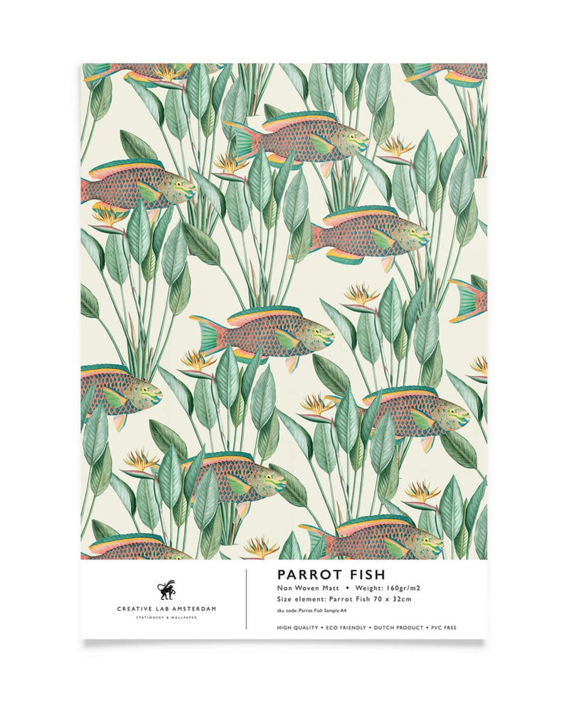 Creative Lab Amsterdam Behang Parrot Fish Wallpaper Sample