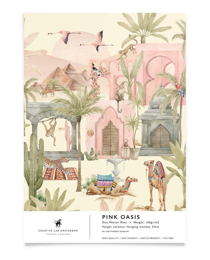 Creative Lab Amsterdam behang Pink Oasis Wallpaper sample