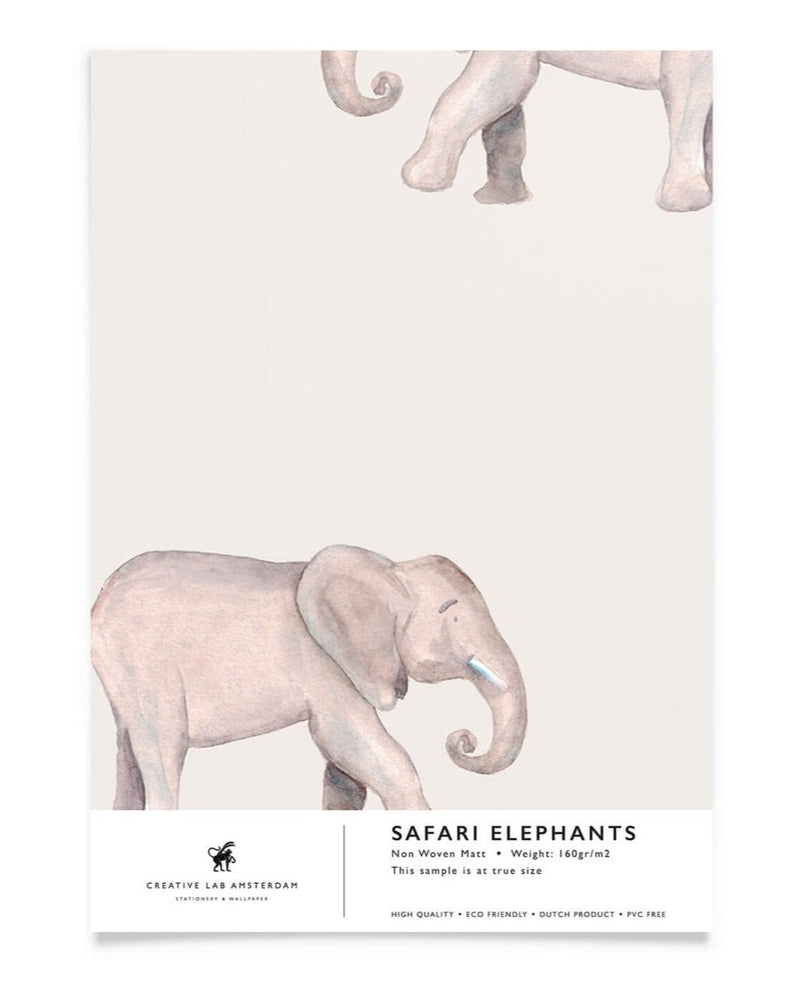 Creative Lab Amsterdam behang Safari Elephant wallpaper sample