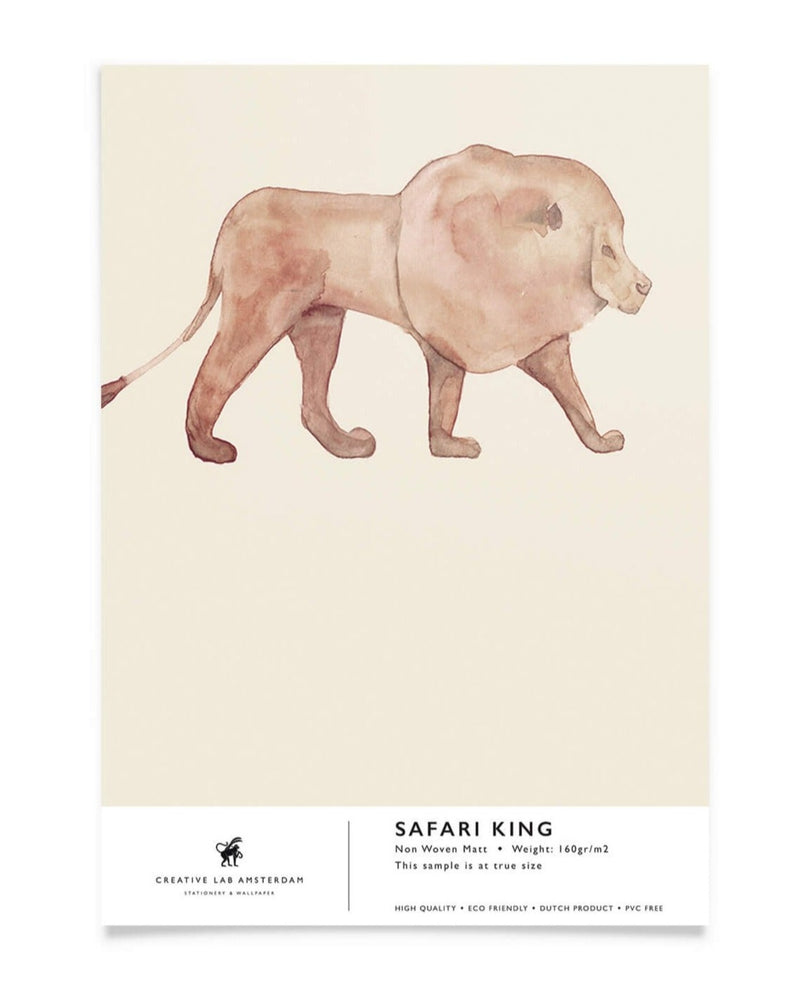 Creative Lab Amsterdam behang Safari King wallpaper sample