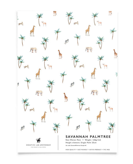 Creative Lab Amsterdam behang Savannah Palmtree wallpaper sample 