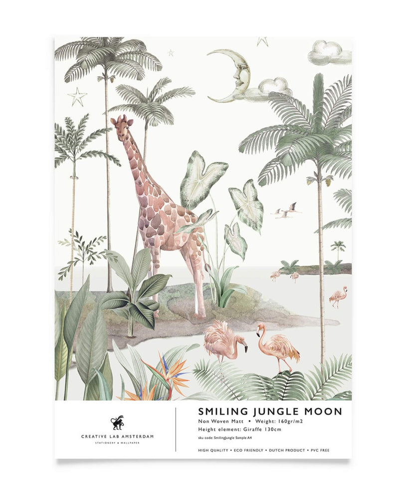 Creative Lab Amsterdam behang Smiling Jungle Moon Wallpaper sample