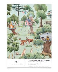 Creative Lab Amsterdam behang Treehouse in the Forest Wallpaper sample