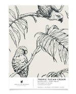 Creative Lab Amsterdam behang Tropic Tucan Cream wallpaper sample