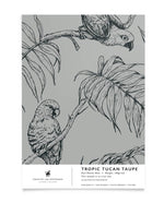 Creative Lab Amsterdam behang Tropic Tucan Taupe wallpaper sample