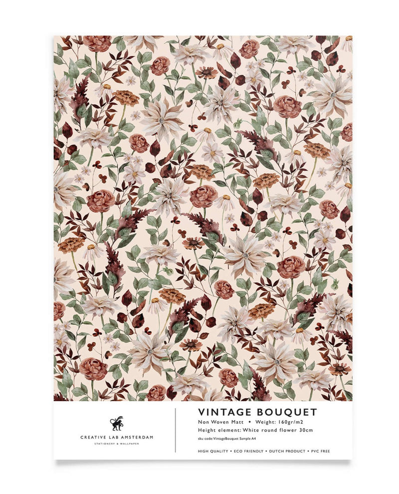 Vintage Bouquet wallpaper sample