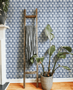 Creative Lab Amsterdam wallpaper Watercolour Checked Blue behang