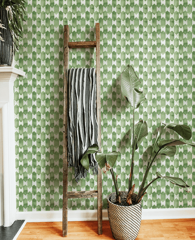 Creative Lab Amsterdam wallpaper Watercolour Checked Green behang