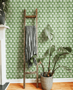 Creative Lab Amsterdam behang Watercolour Checked Green wallpaper