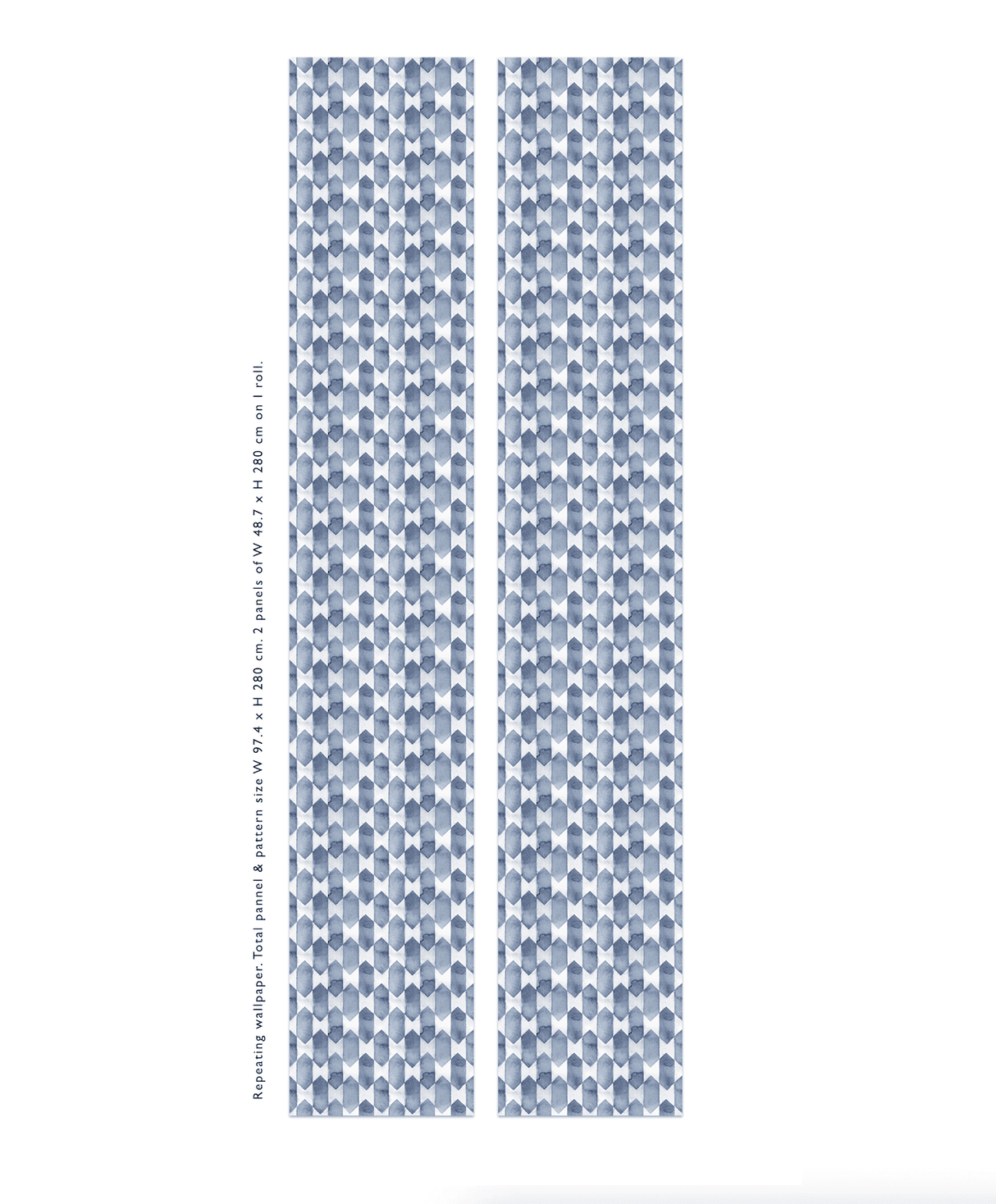Creative Lab Amsterdam wallpaper Watercolour Checked Blue behang op rol
