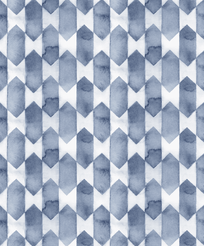 Creative Lab Amsterdam wallpaper Watercolour Checked Blue behang