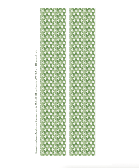 Creative Lab Amsterdam wallpaper Watercolour Checked Green behang rolls