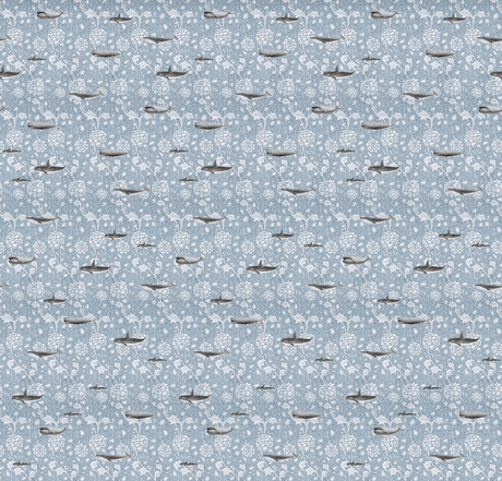Creative Lab Amsterdam behang Whaliam Morris Blue Wallpaper