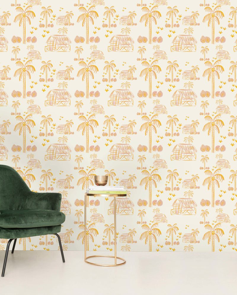 Creative Lab Amsterdam behang Maui Beach Pink Wallpaper 