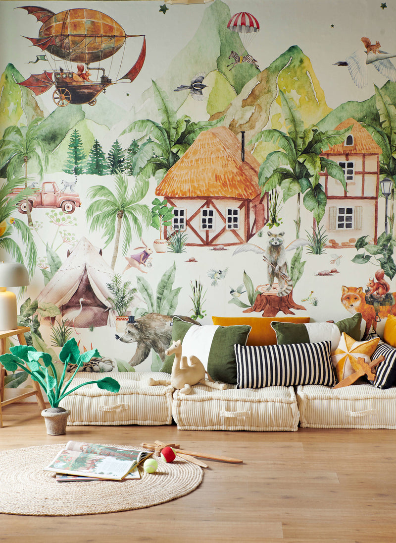 Creative Lab Amsterdam behang Magical village Wallpaper