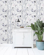 Creative Lab Amsterdam behang Crane White Wallpaper