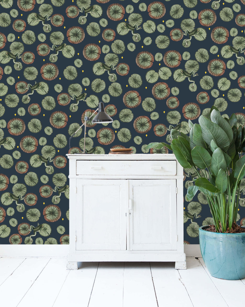 Creative Lab Amsterdam behang Funky Frog Wallpaper Gold