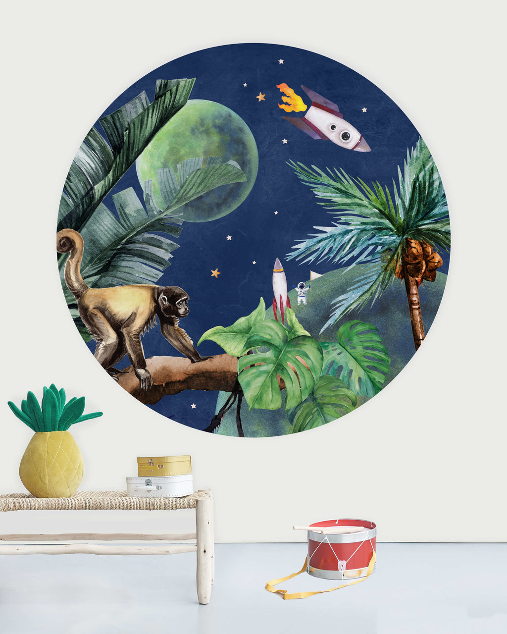 Creative Lab Amsterdam behang cirkel From Jungle to Space Wallpaper circle