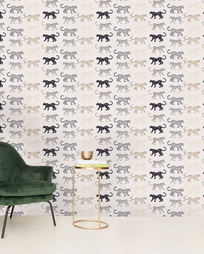 Creative Lab Amsterdam behang Funky Leopards - Light Wallpaper 