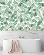 Creative Lab Amsterdam badkamer behang Leave Wall bathroom Wallpaper