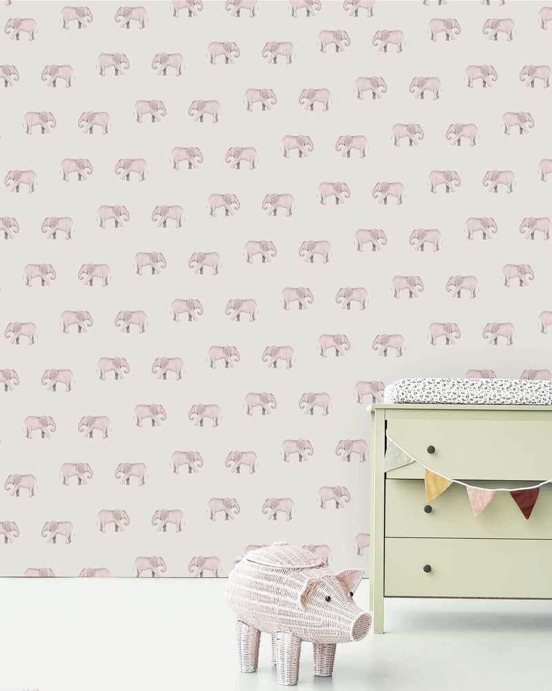 Creative Lab Amsterdam behang Safari Elephants Wallpaper