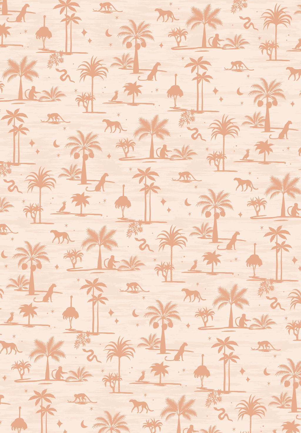 Creative Lab Amsterdam behang Jungle Silhouette Pink Wallpaper