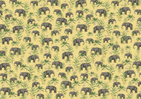 Creative Lab Amsterdam behang Oscar the Elephant Yellow Wallpaper