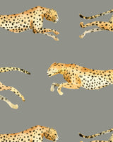 Creative Lab Amsterdam behang Leopard Wallpaper Grey