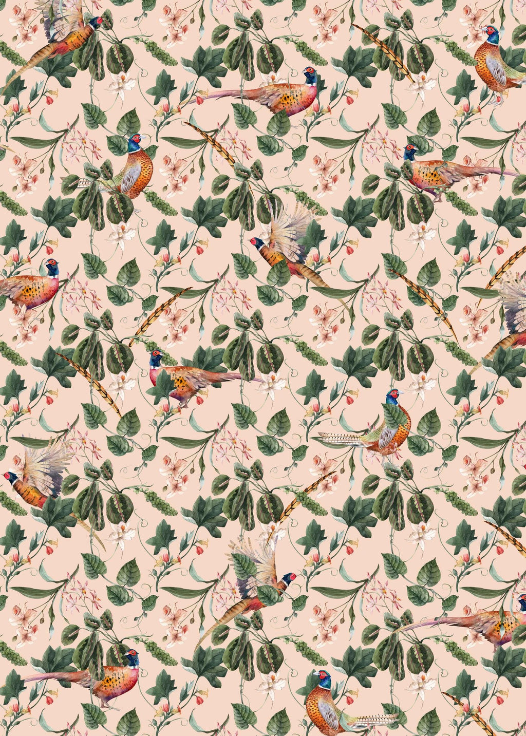 Creative Lab Amsterdam behang Floral Pheasant Wallpaper