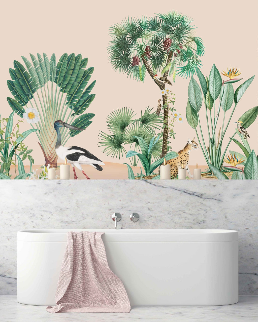 Creative Lab Amsterdam Catch Me Bathroom Wallpaper Behang