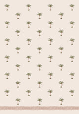 Creative Lab Amsterdam behang Subtle Palms bathroom Wallpaper