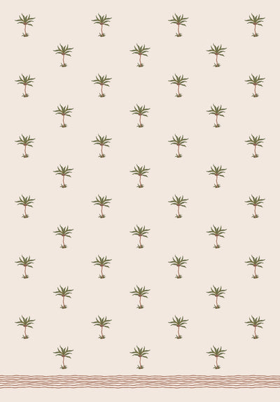 Creative Lab Amsterdam behang Subtle Palms bathroom Wallpaper