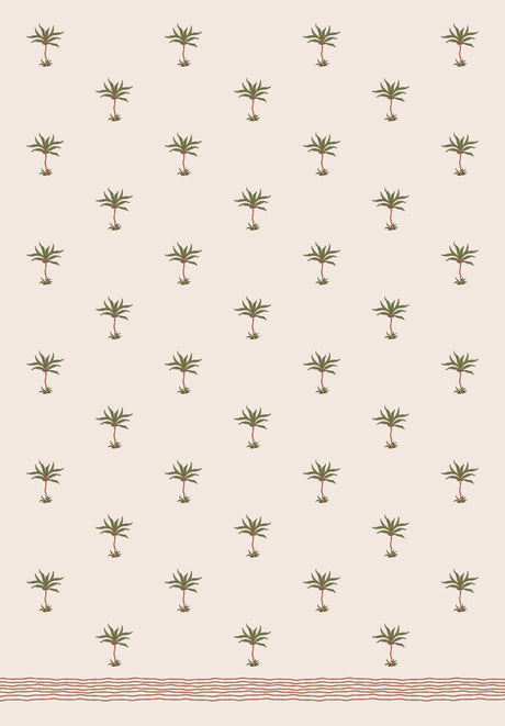 Creative Lab Amsterdam behang Subtle Palms bathroom Wallpaper