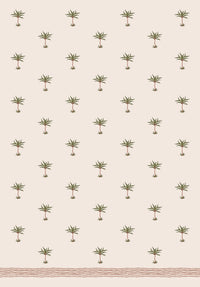 Creative Lab Amsterdam behang Subtle Palms bathroom Wallpaper