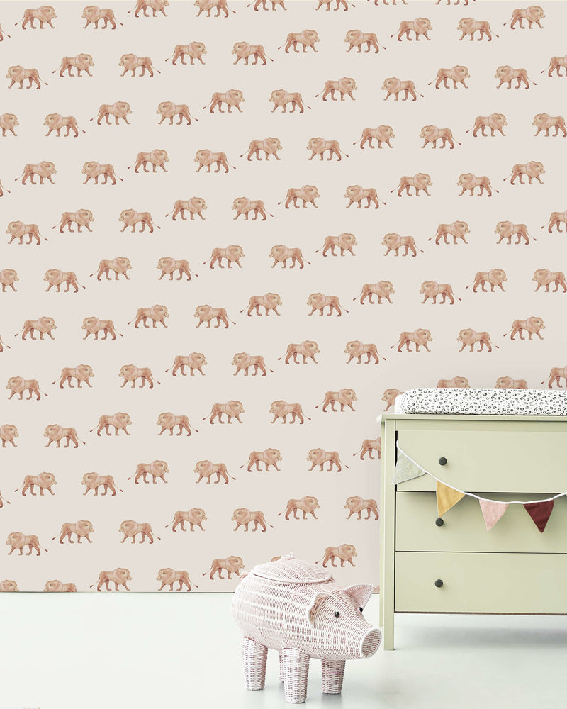 Creative Lab Amsterdam behang Safari King Wallpaper